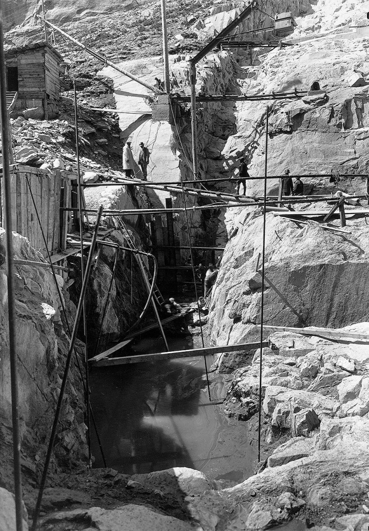 1932 Bau Grimsel Staumauer Fundament Spitallammsperre TB ETH EN