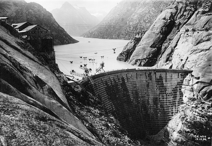 1932 Bau Grimsel Staumauer Spitallammsperre 2 TB ETH EN