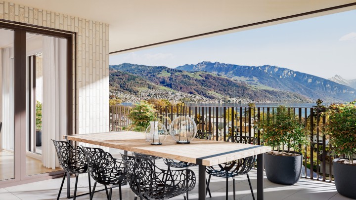 Hoffmatte Balkon